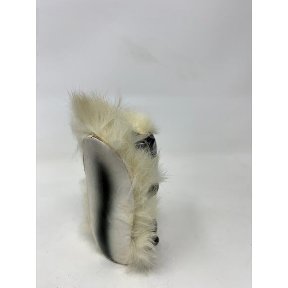 Kitsch Rare Vintage 1960s SKUNK Anthropomorphic Big Eyed W/Real Rabbit Fur Hair - Picture 12 of 14